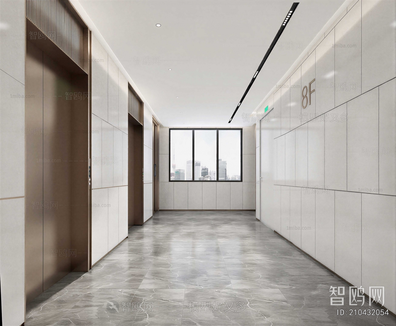 Modern Office Elevator Hall