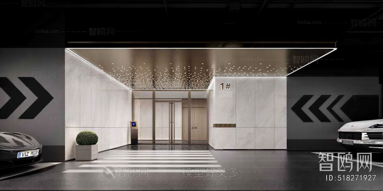 Modern Underground Parking Lot