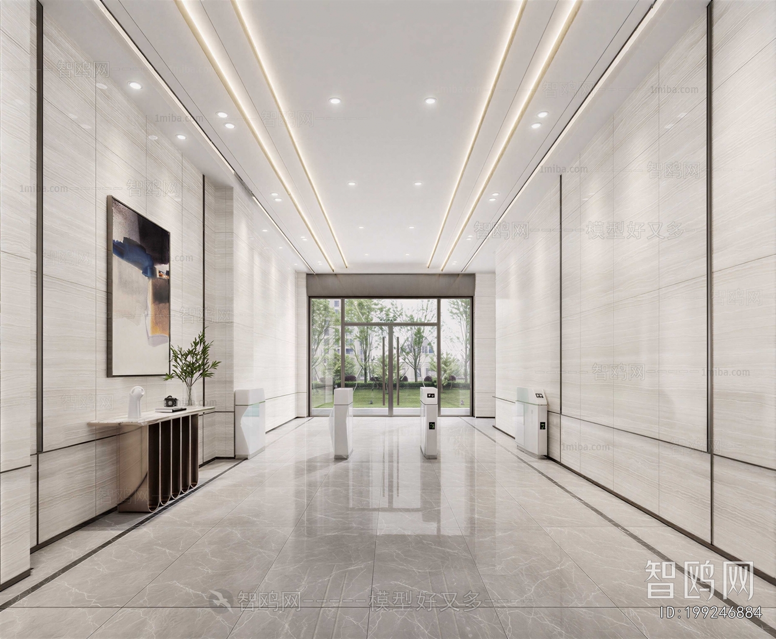 Modern Office Reception Desk