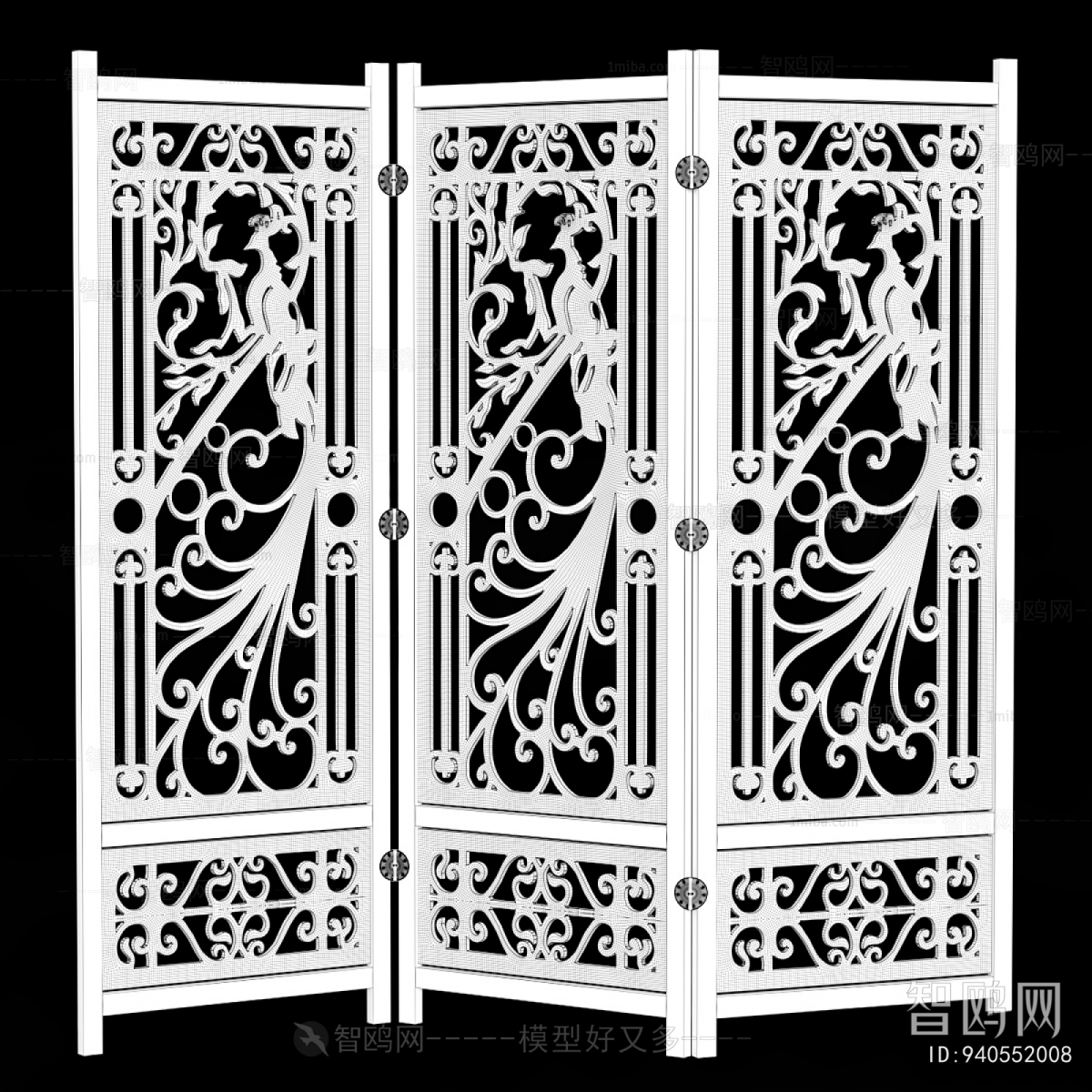 New Chinese Style Wooden Screen Partition