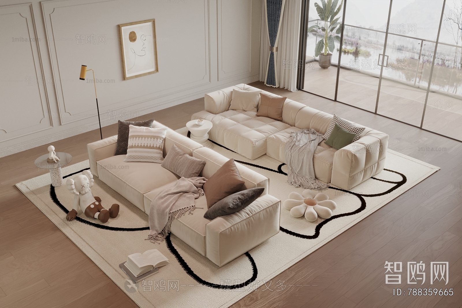 Modern Multi Person Sofa