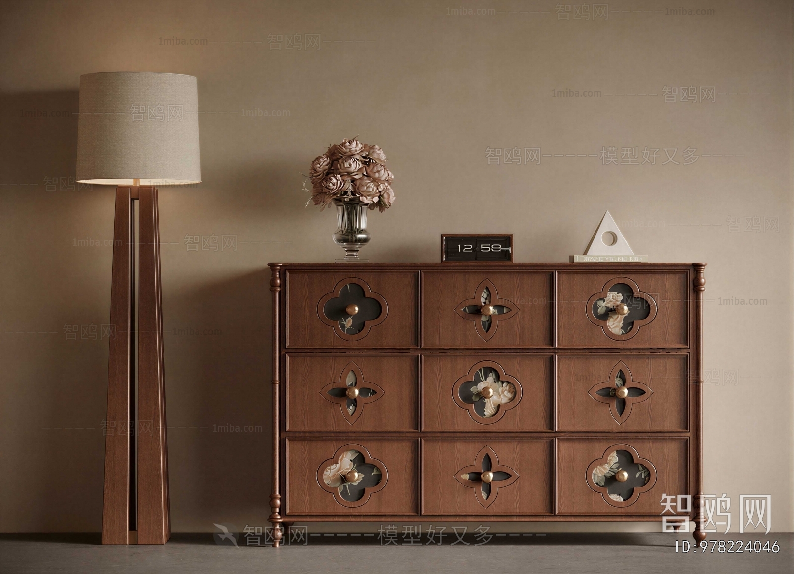 Retro Style Decorative Cabinet