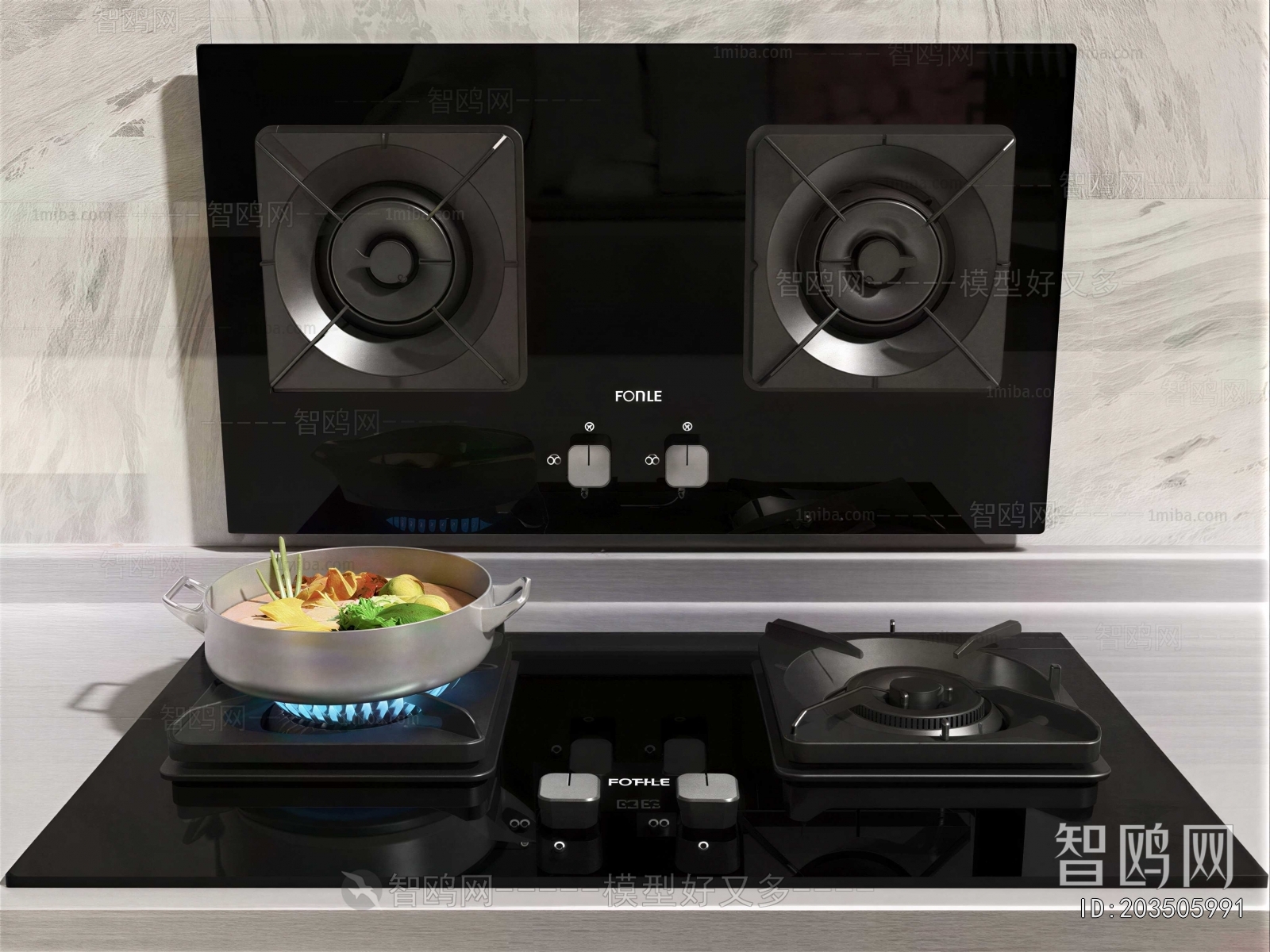 Modern Kitchen Electric Gas Range