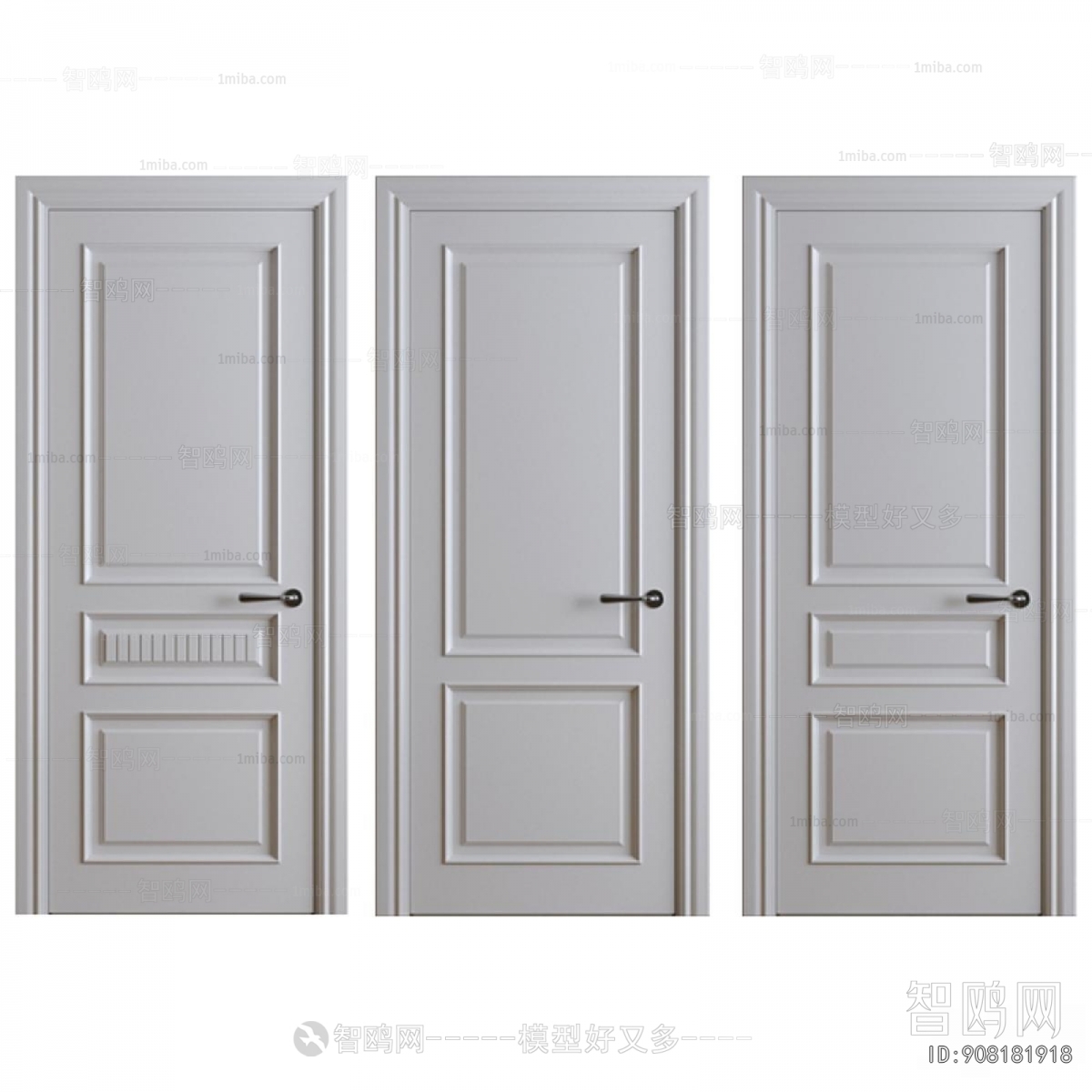 Simple European Style Single Door