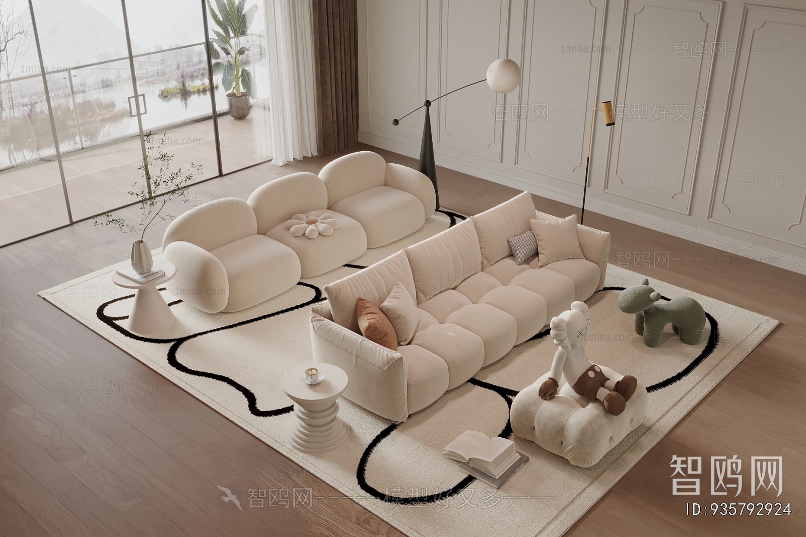 Modern Three-seat Sofa