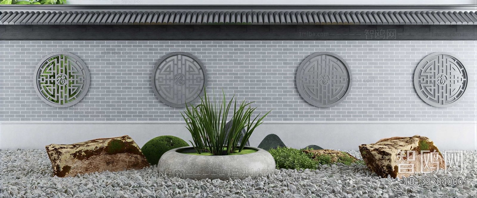 New Chinese Style Rockery Waterscape