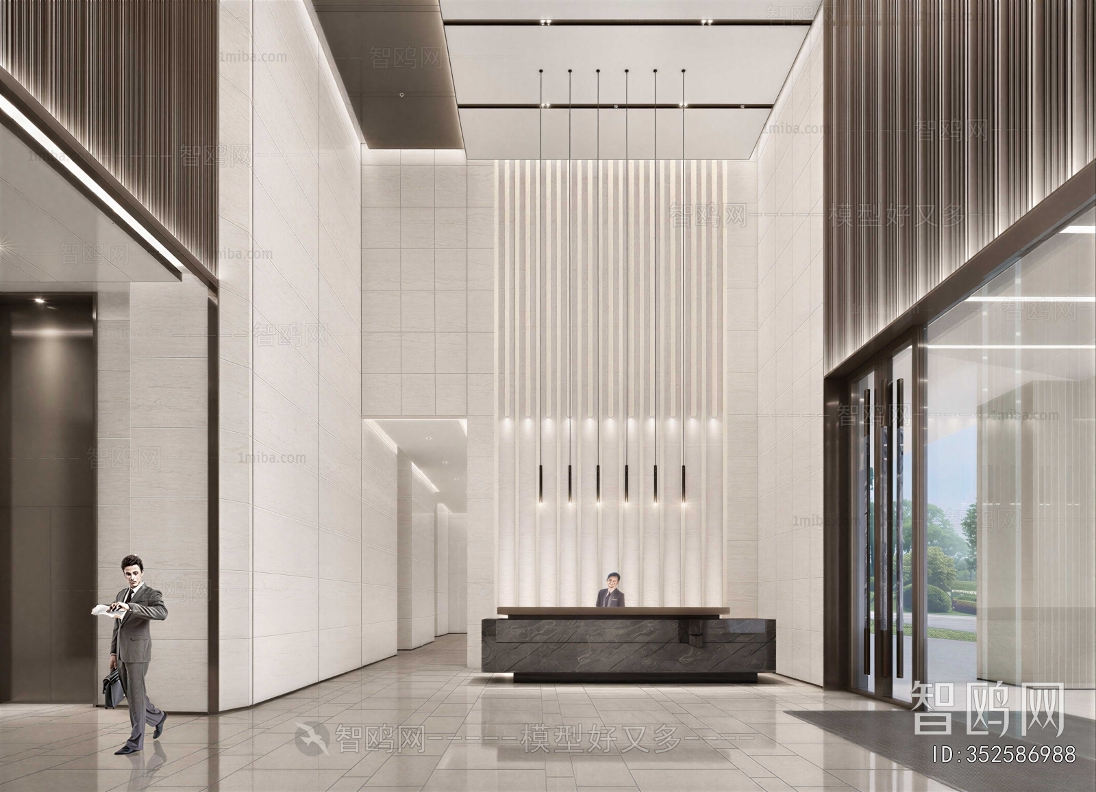 Modern Office Reception Desk