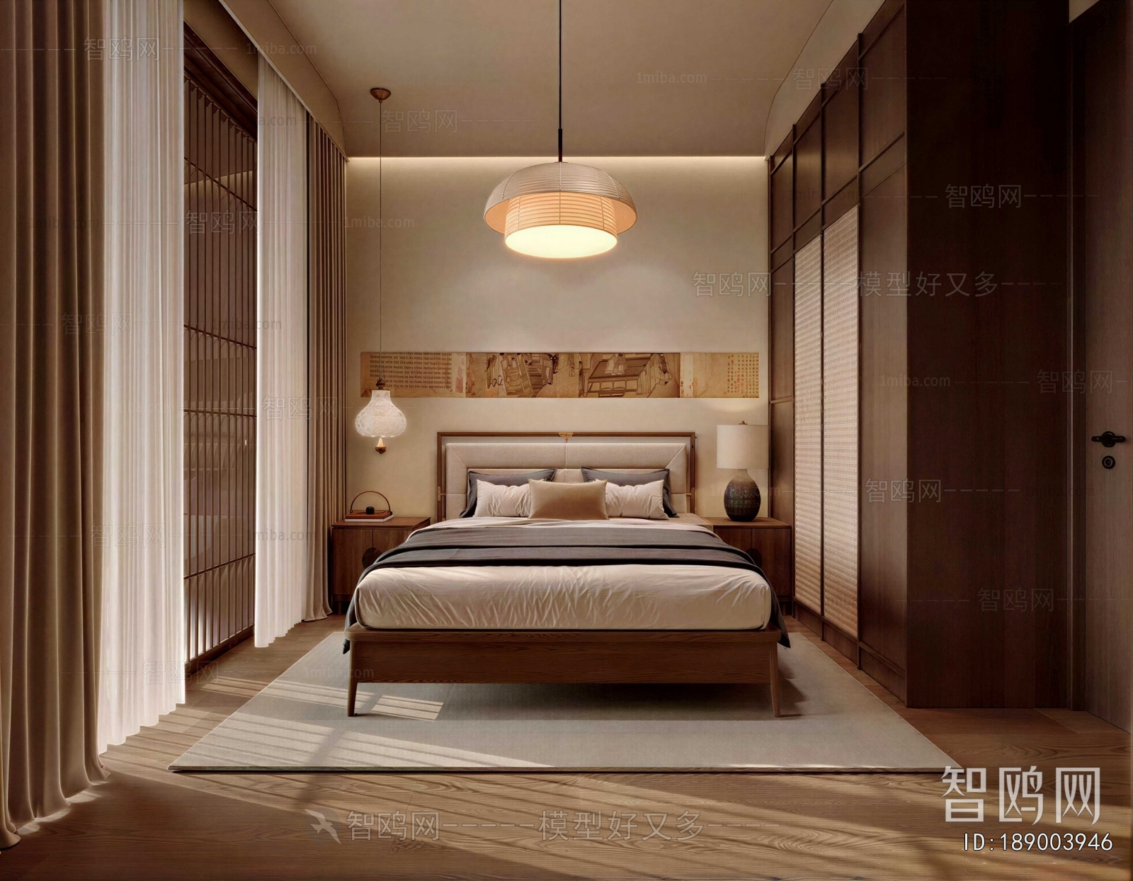 New Chinese Style Bedroom