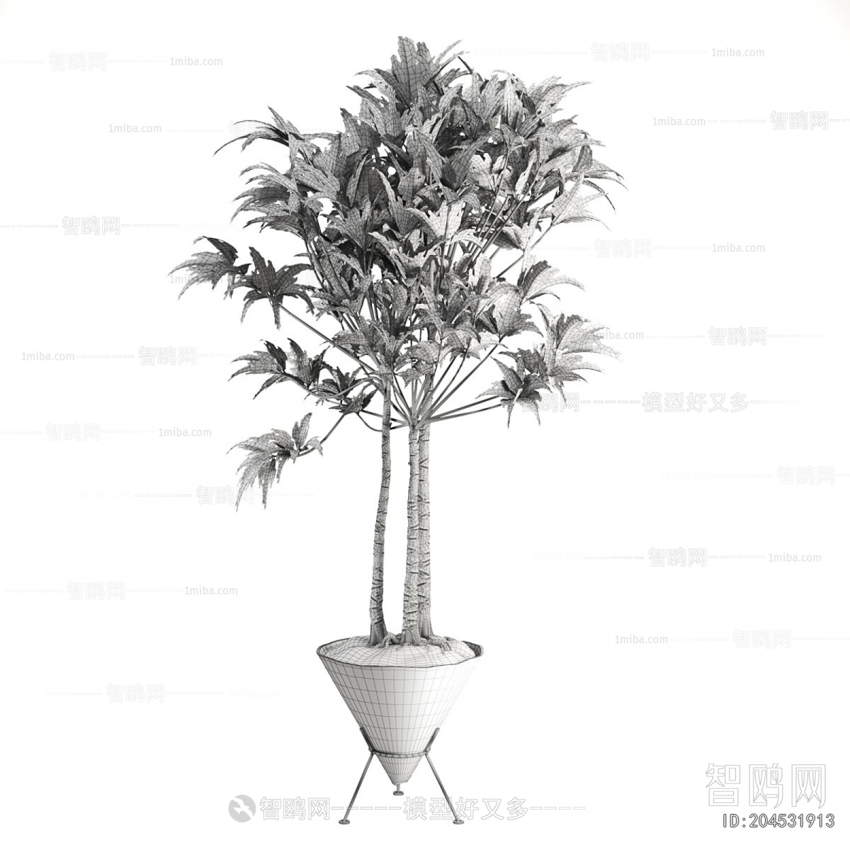 Modern Ground Green Plant Potted Plants
