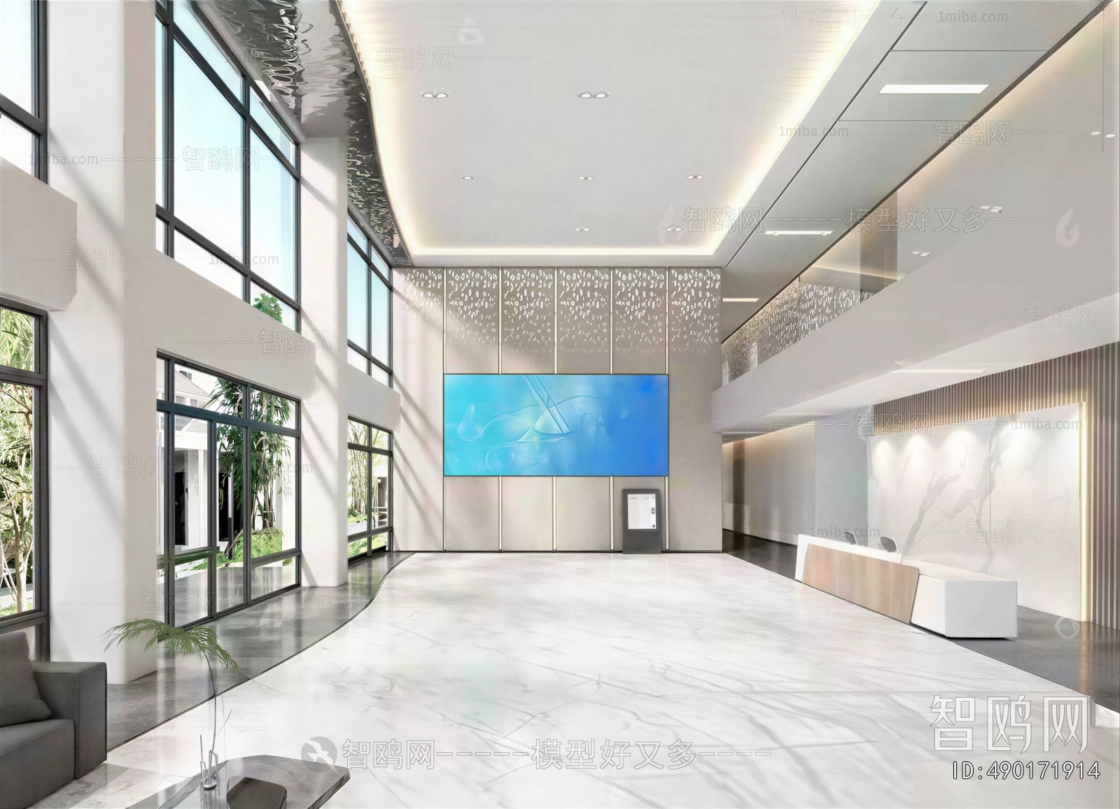 Modern Office Reception Desk