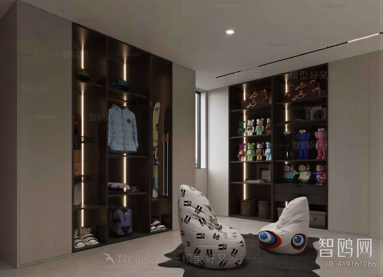 Modern Clothes Storage Area