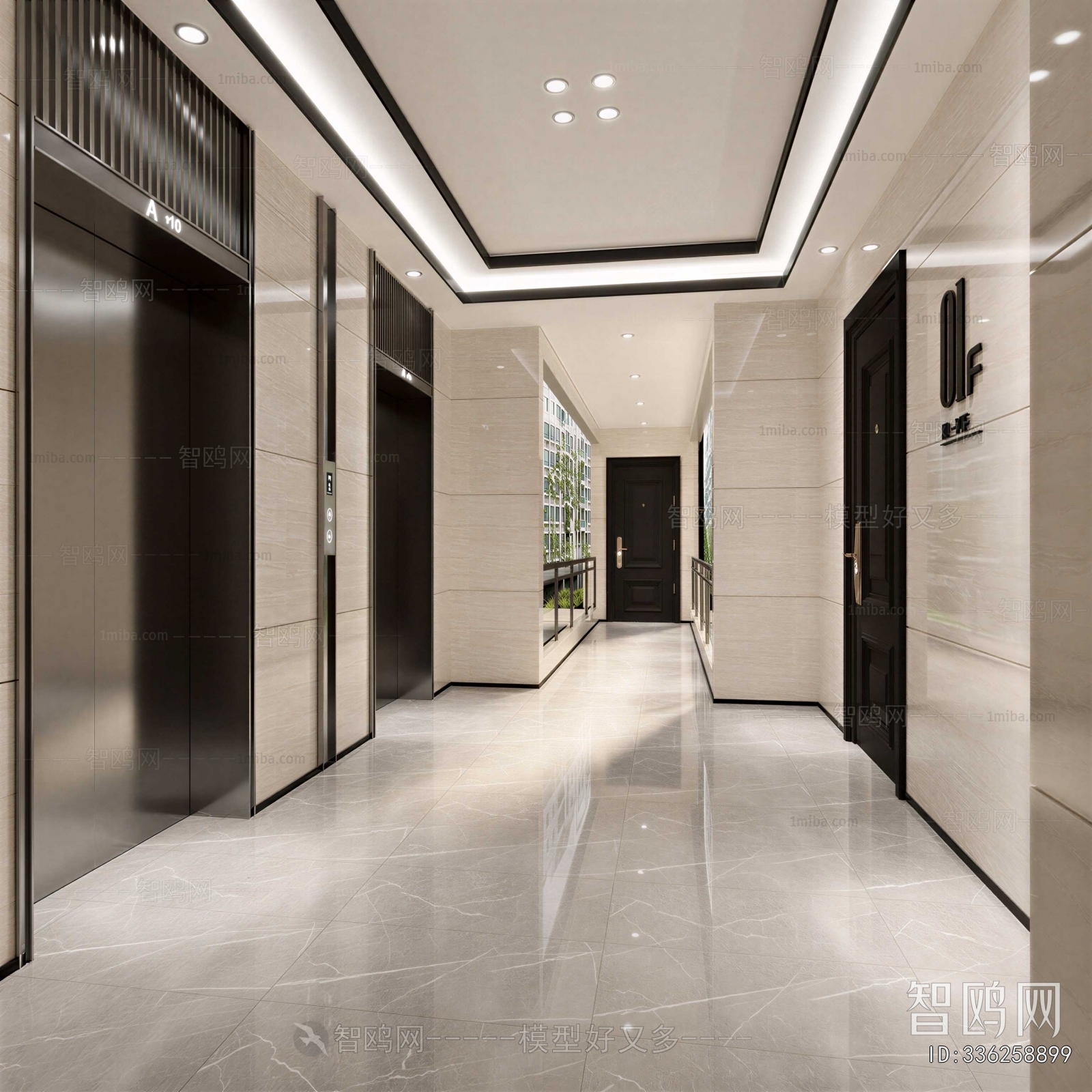 Modern Corridor/elevator Hall