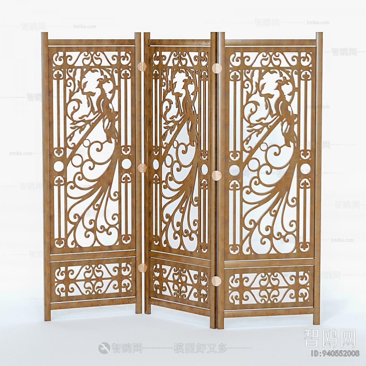 New Chinese Style Wooden Screen Partition