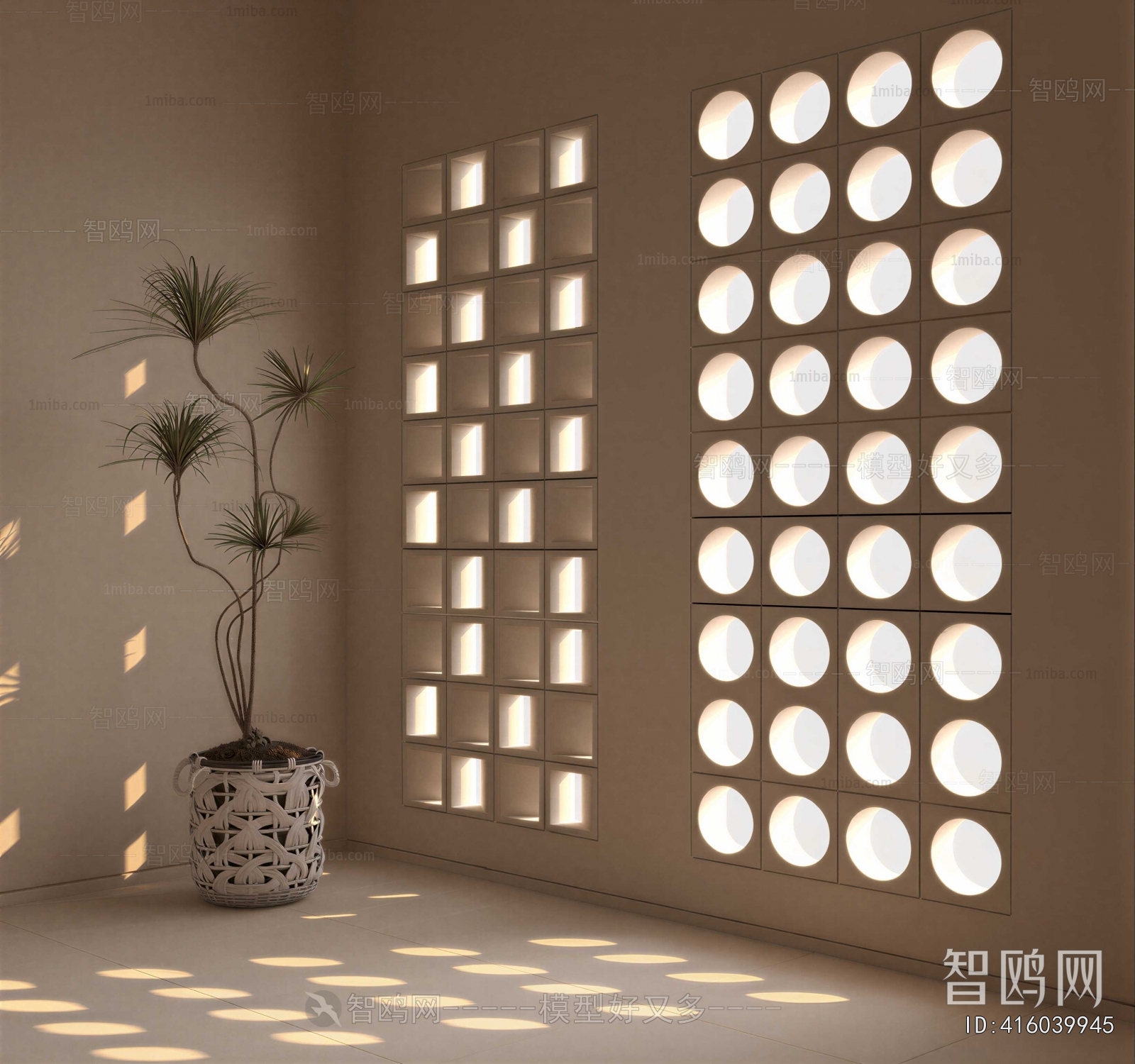 Modern Cement Brick Screen Partition
