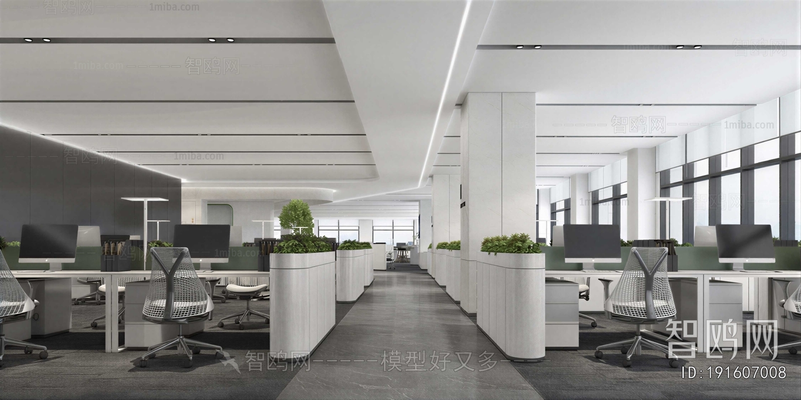 Modern Office Reception Desk