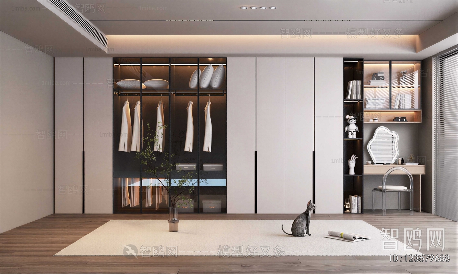 Modern Clothes Storage Area