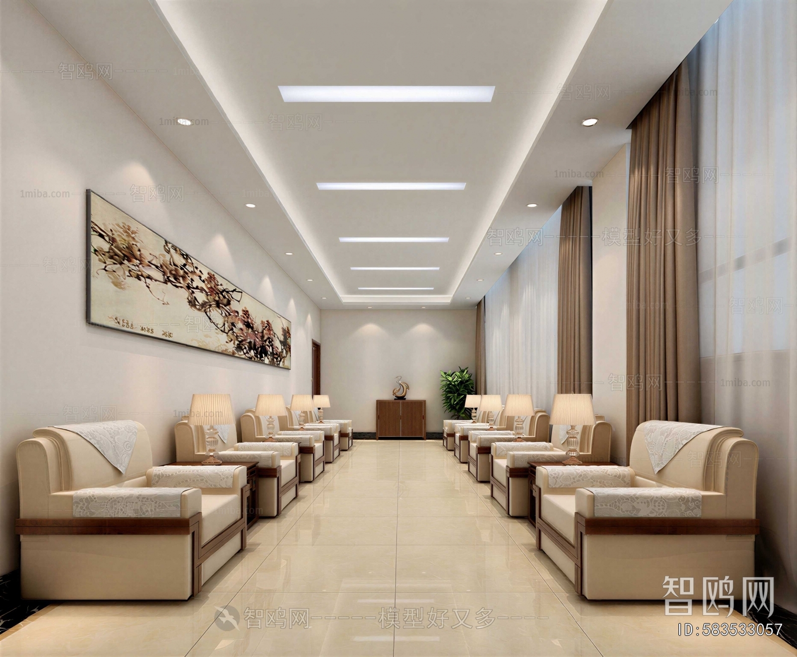 New Chinese Style Reception Room