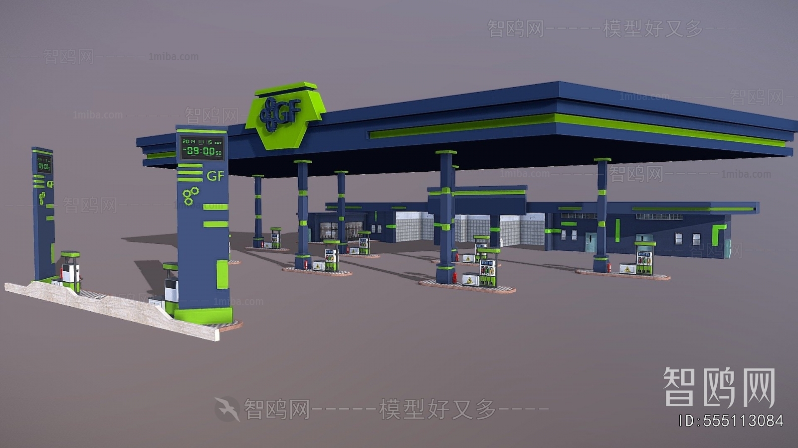Modern Gas Station