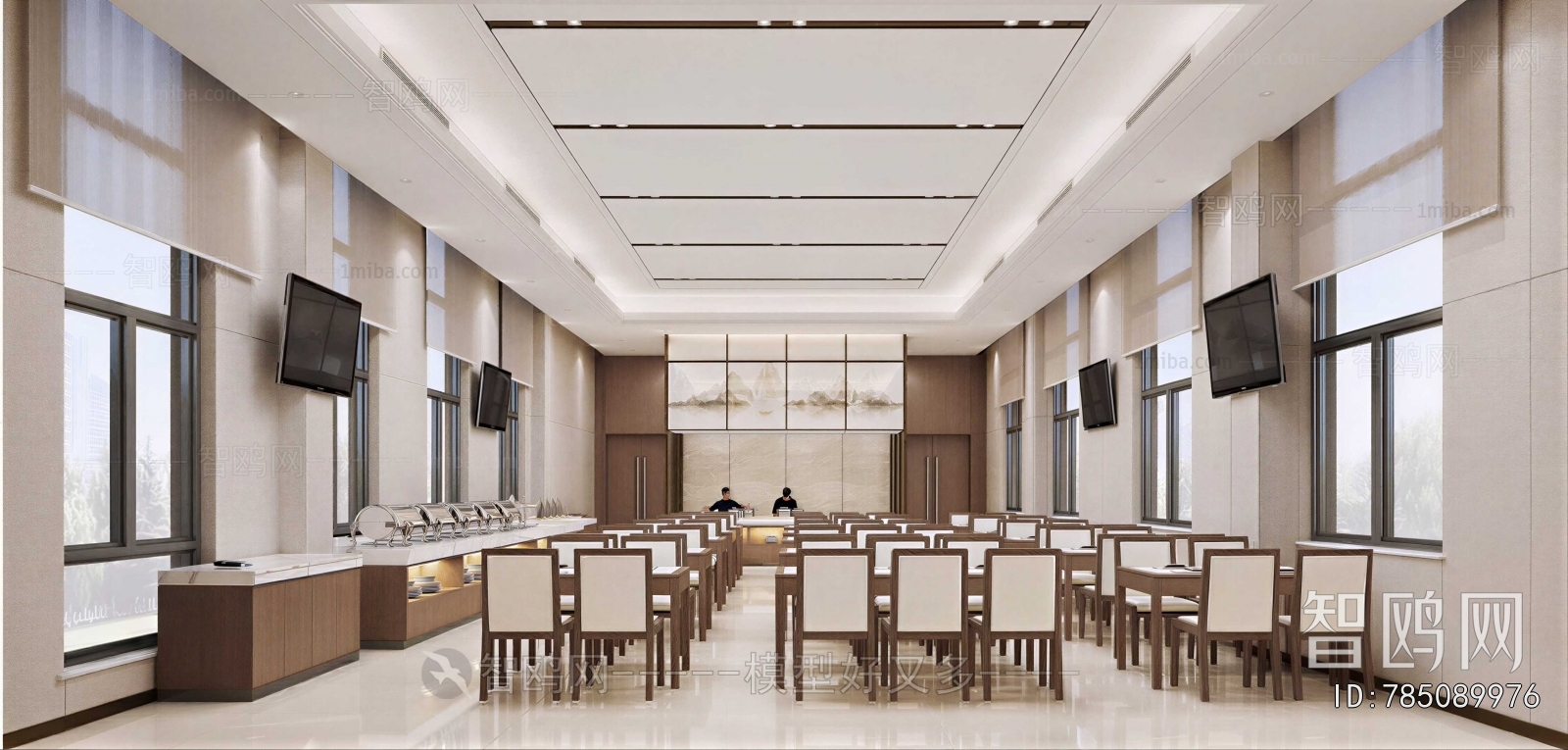 New Chinese Style Office Canteen