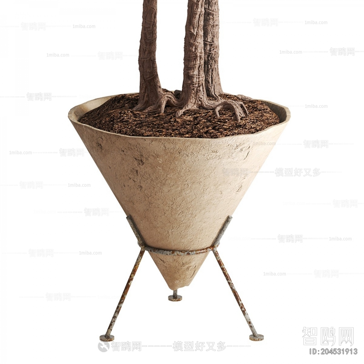Modern Ground Green Plant Potted Plants