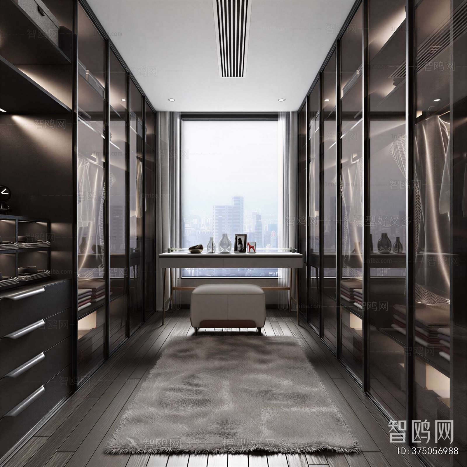 Modern Clothes Storage Area