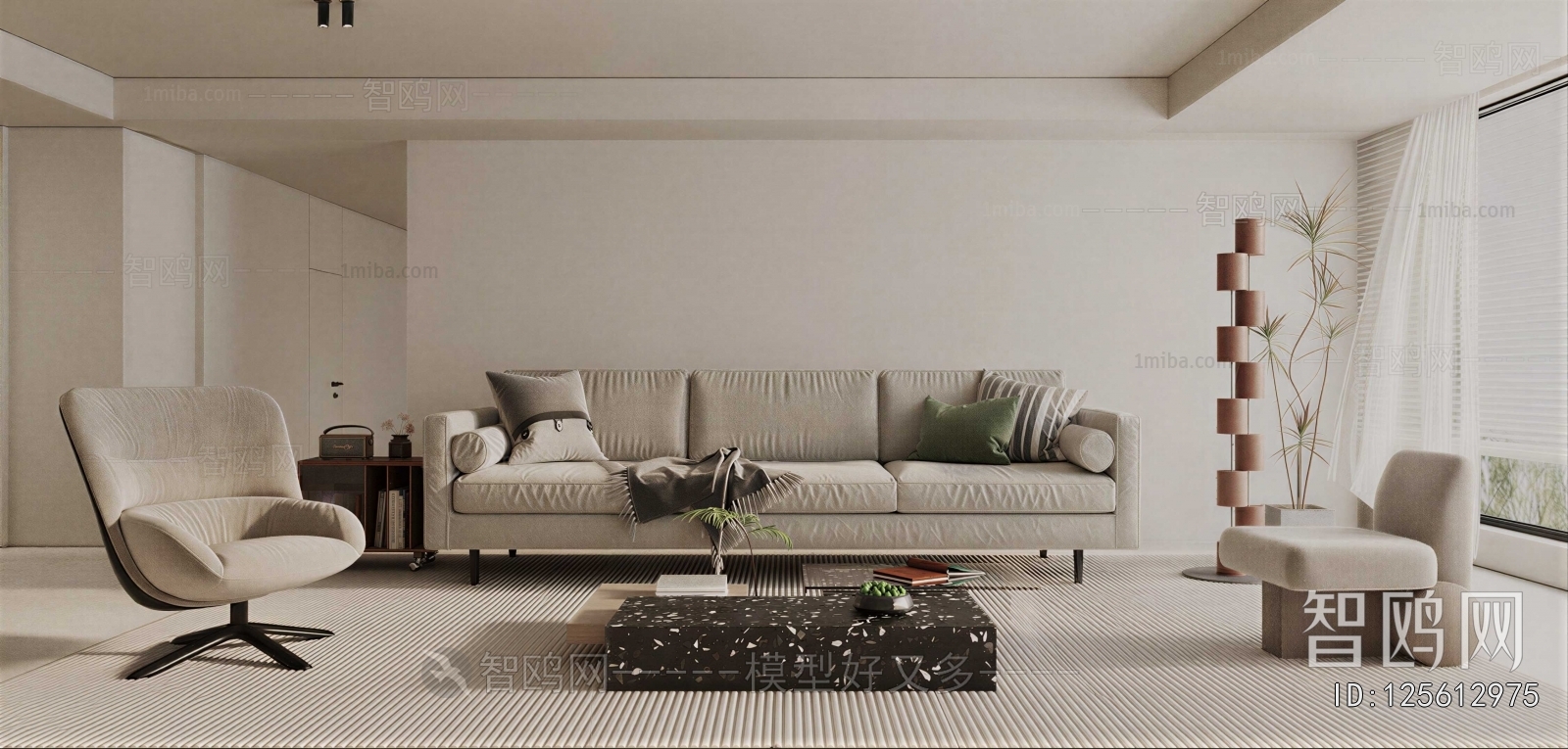 Wabi-sabi Style A Living Room