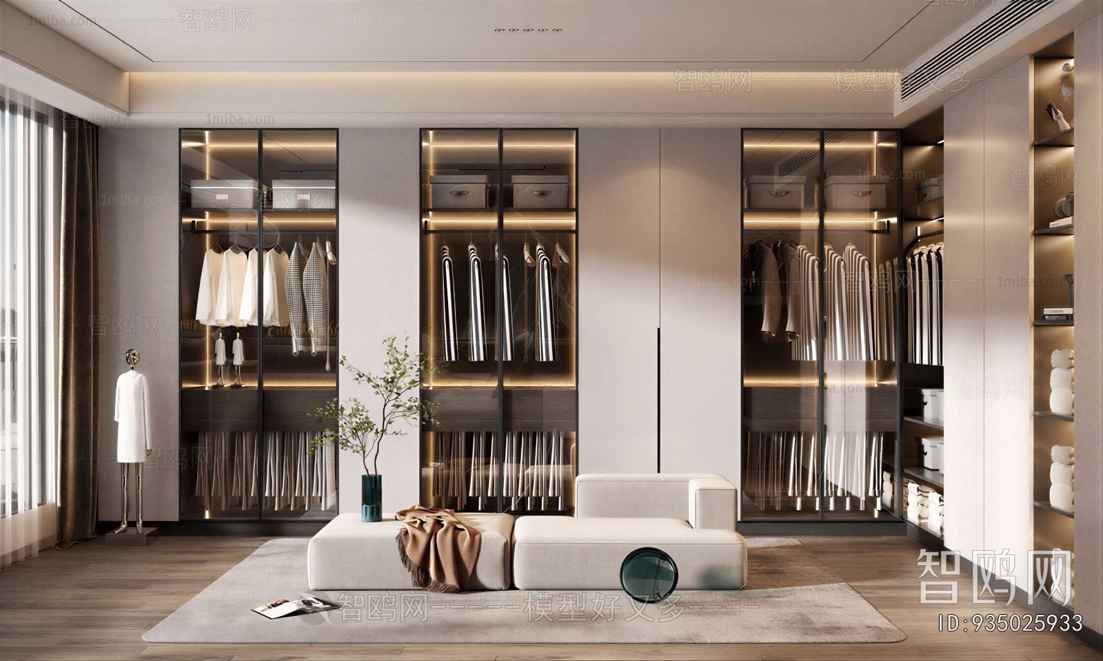 Modern Clothes Storage Area