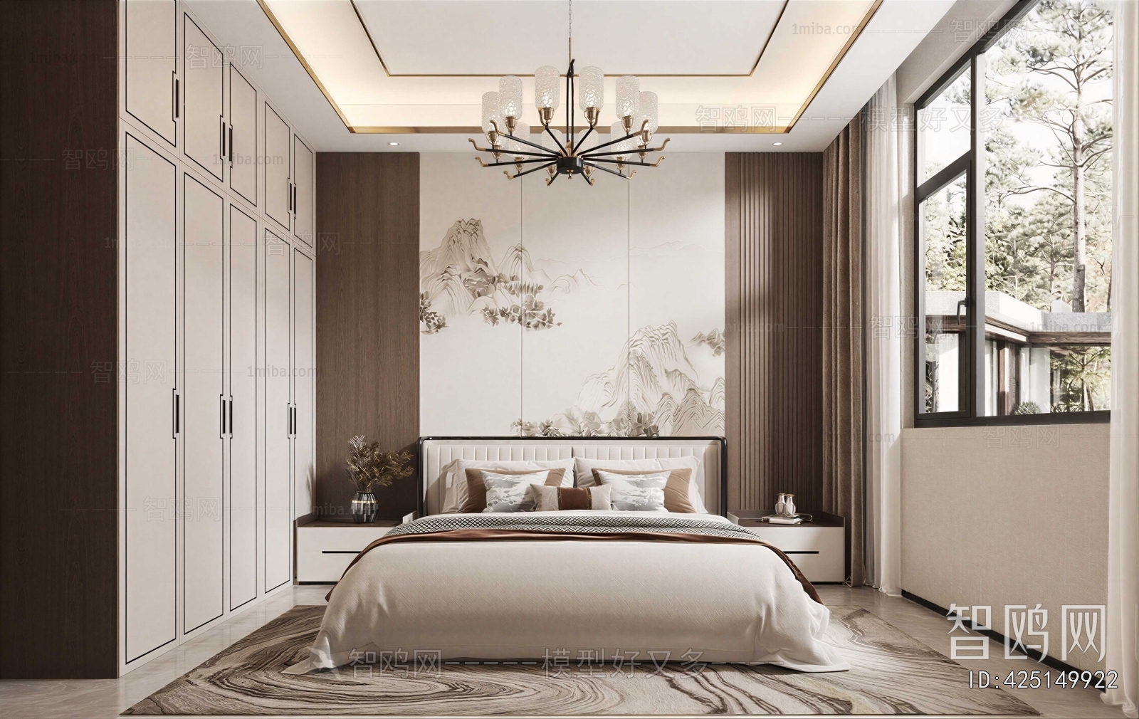 New Chinese Style Bedroom