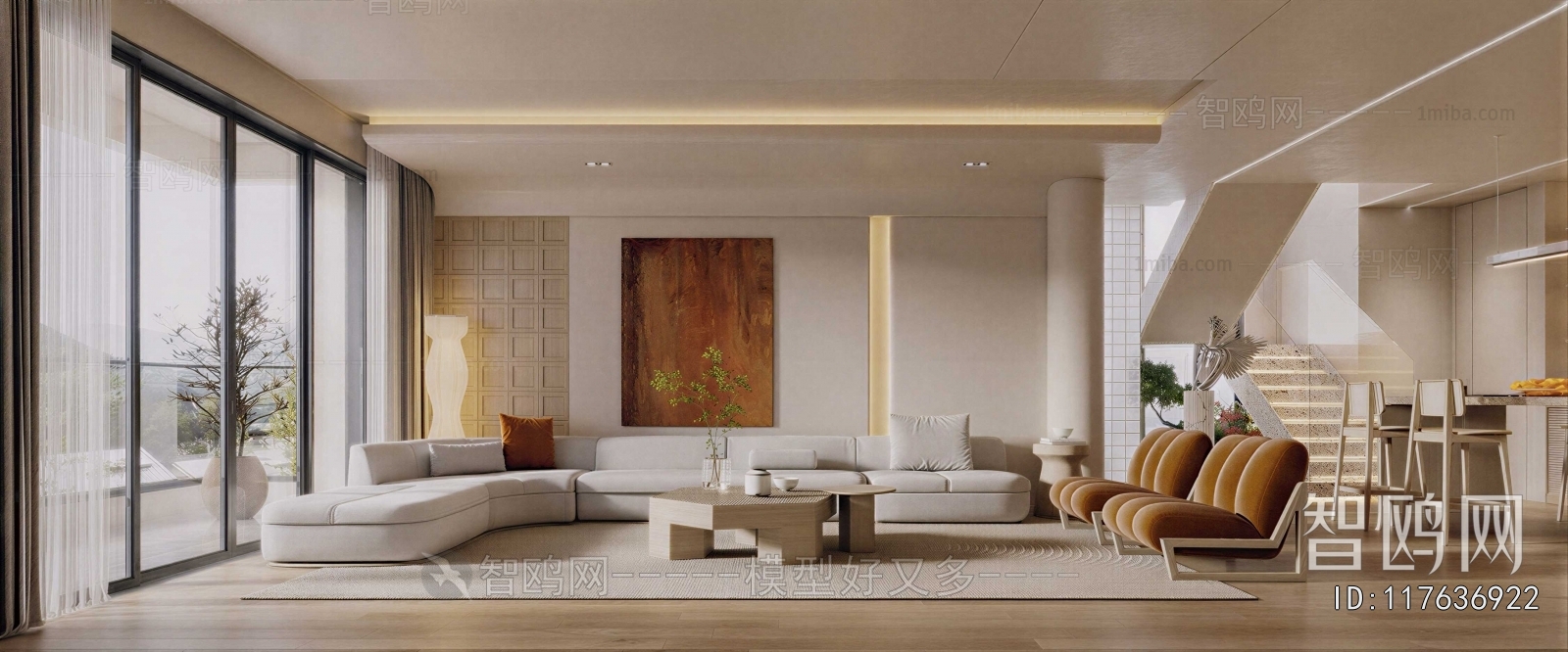 Wabi-sabi Style A Living Room