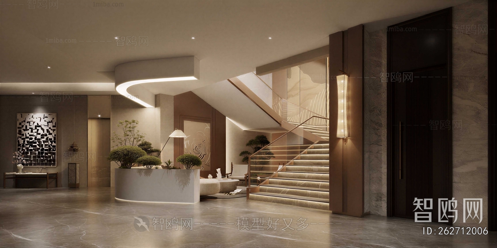 New Chinese Style Lobby Hall