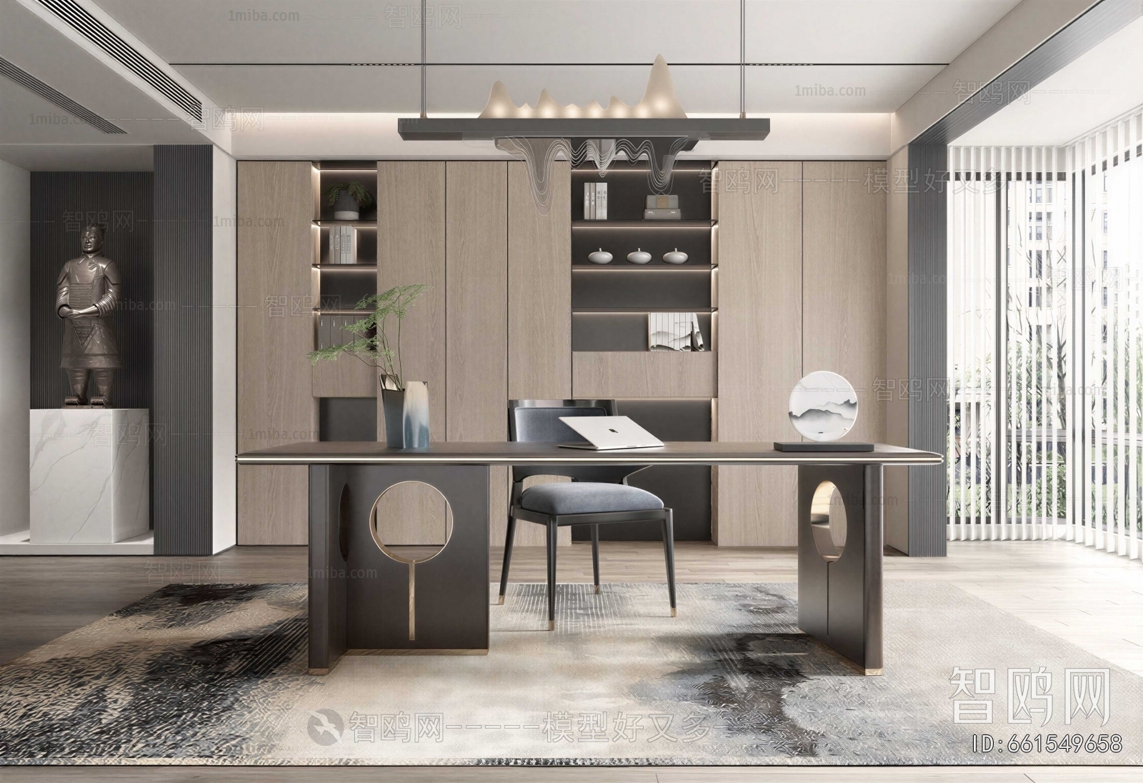 New Chinese Style Study Space