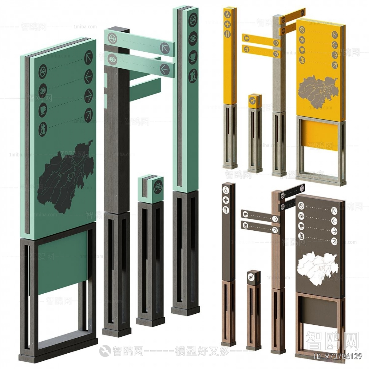 Modern Guide Board/bulletin Board