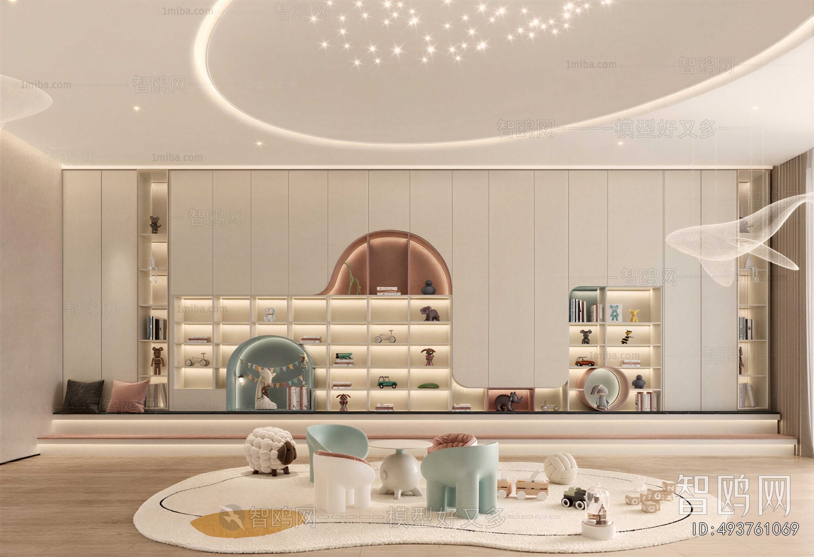 Modern Children's Room Activity Room