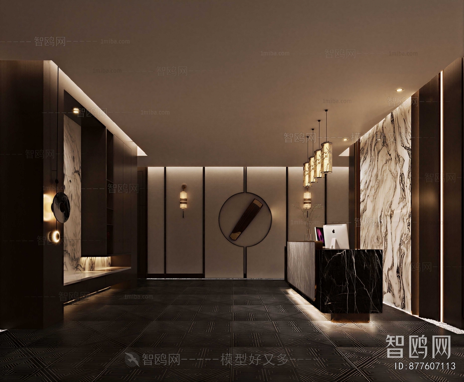 New Chinese Style Office Reception Desk