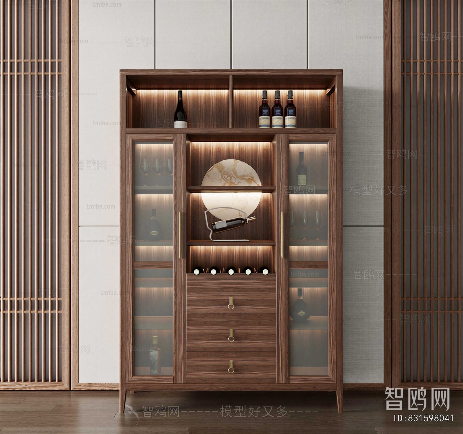 New Chinese Style Wine Cabinet