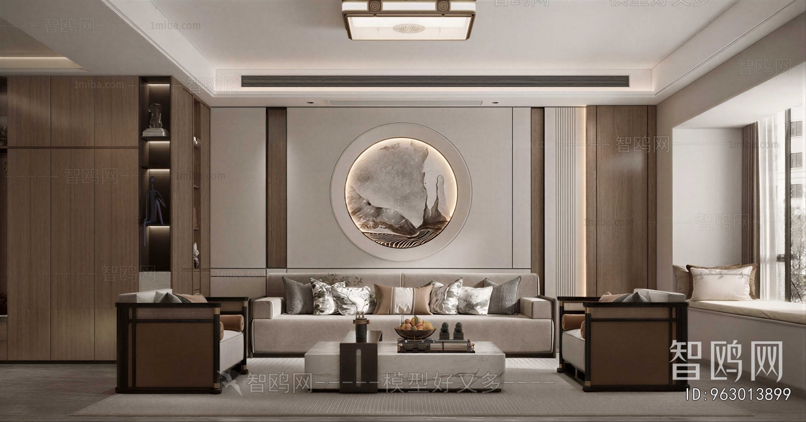 New Chinese Style A Living Room