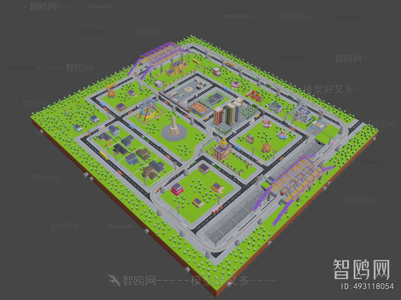 Modern Architectural Bird's-eye View Planning