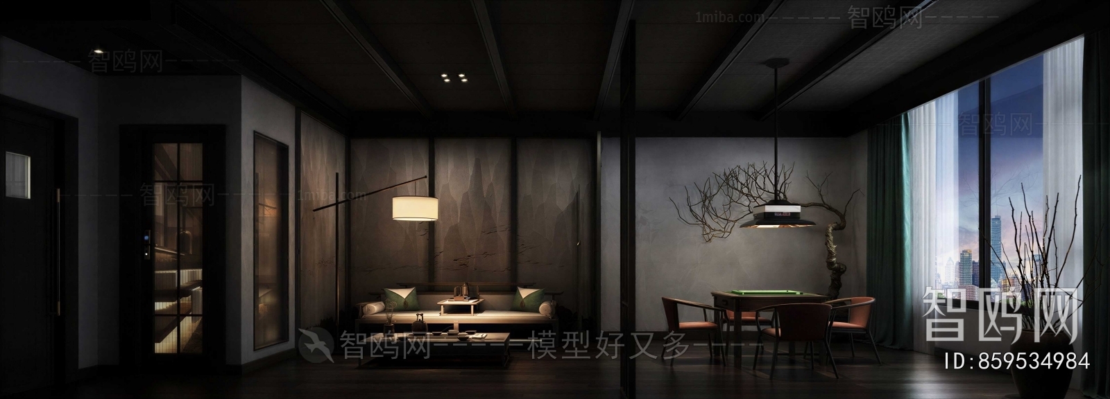 New Chinese Style Chess And Card Room