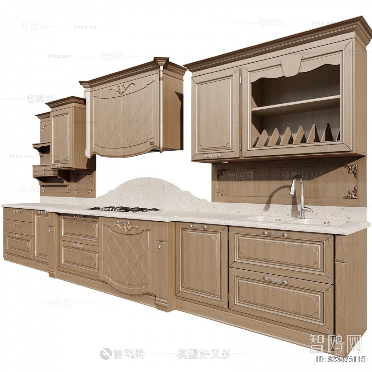 Simple European Style Kitchen Cabinet