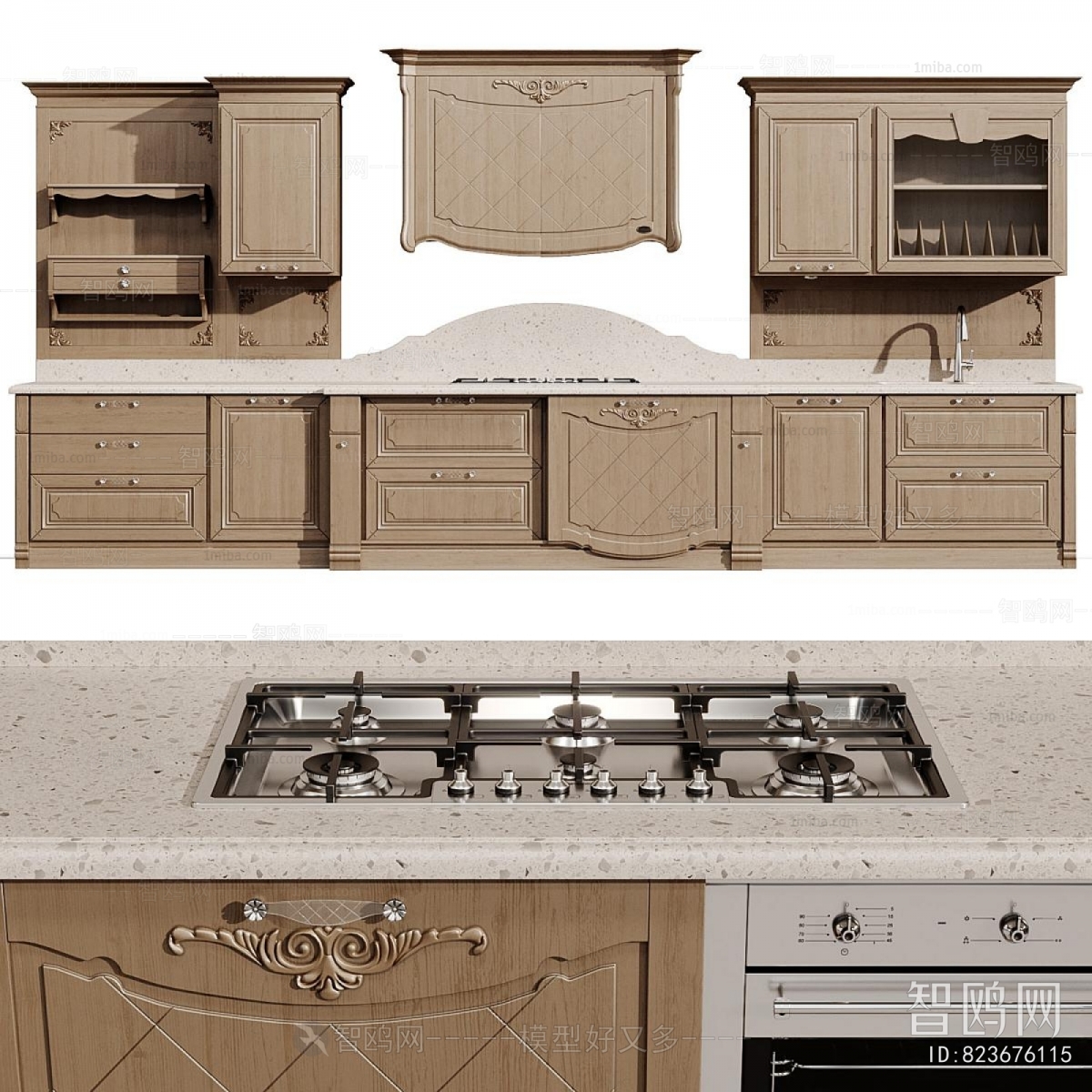 Simple European Style Kitchen Cabinet