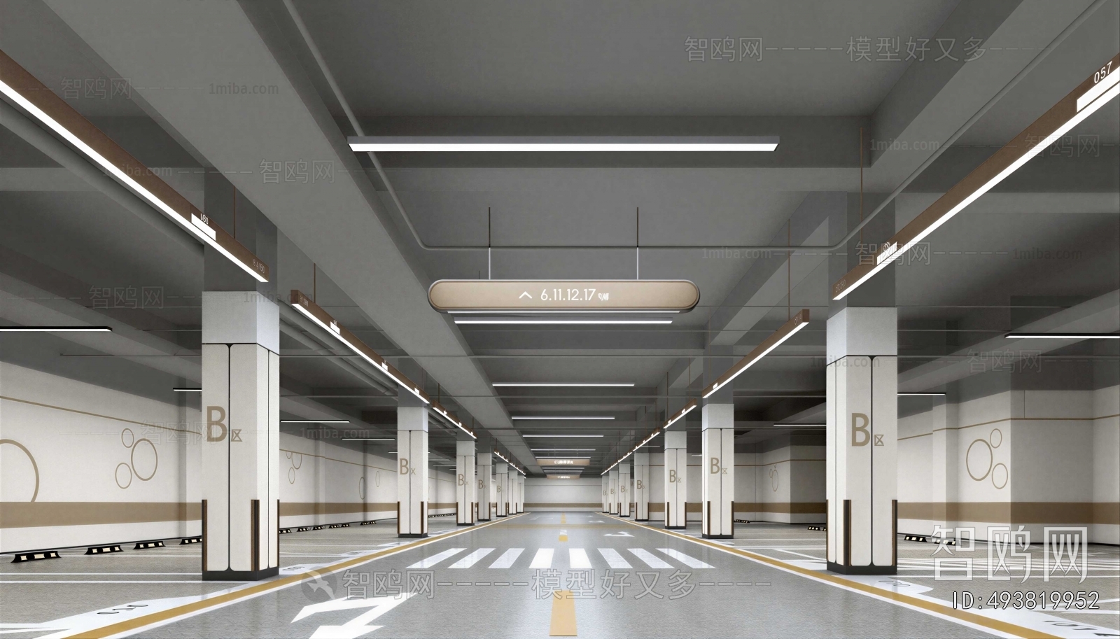 Modern Underground Parking Lot