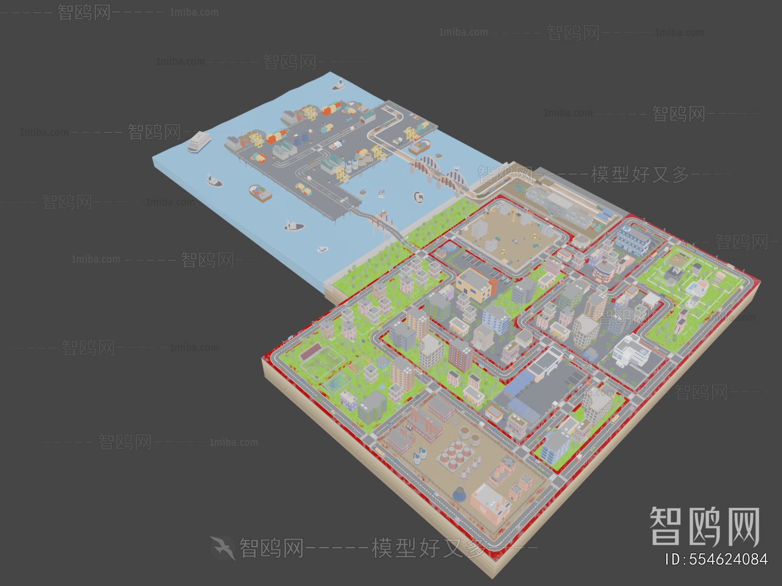 Modern Architectural Bird's-eye View Planning
