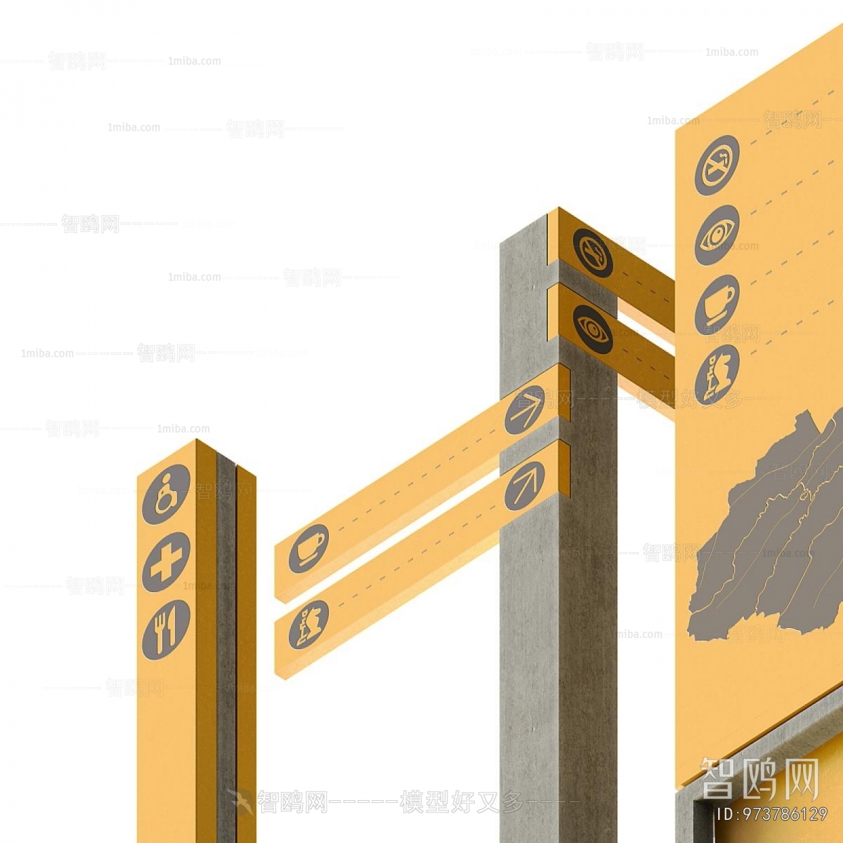 Modern Guide Board/bulletin Board