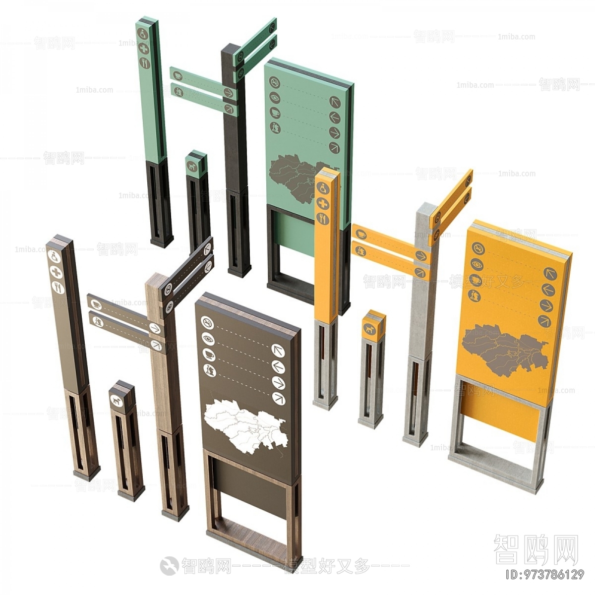 Modern Guide Board/bulletin Board