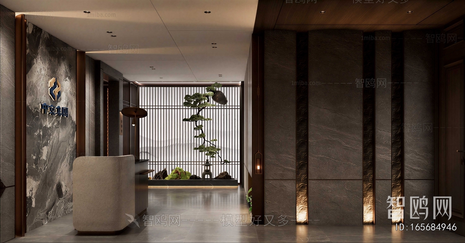 New Chinese Style Office Reception Desk