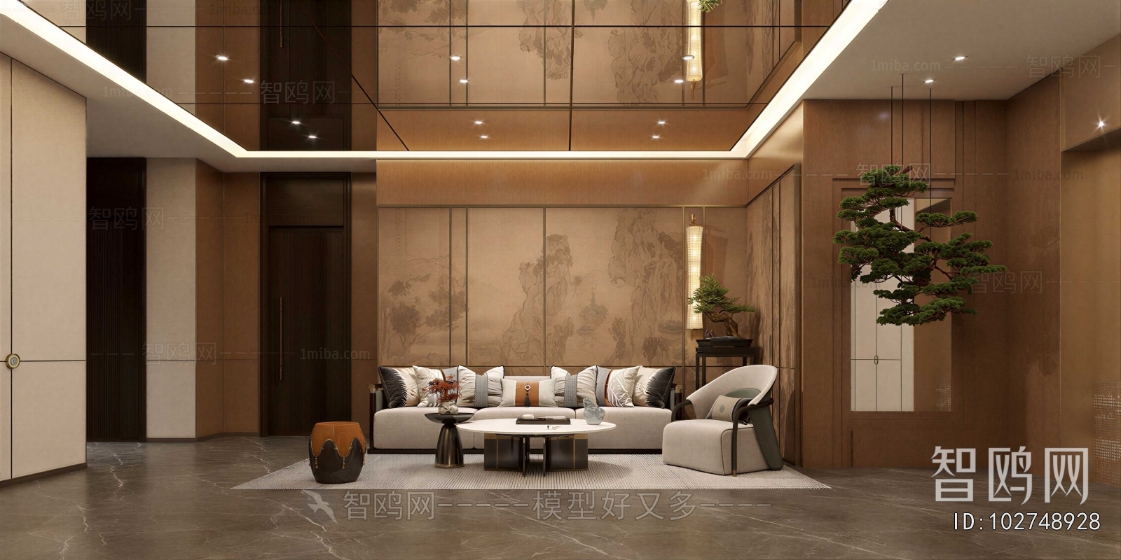 New Chinese Style A Living Room