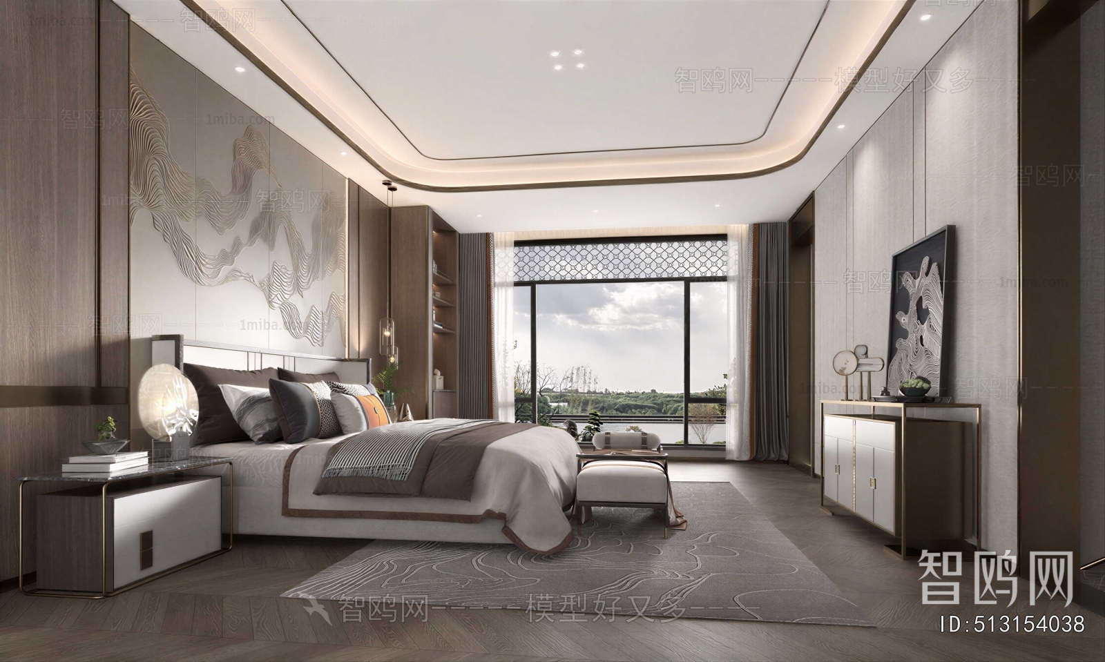 New Chinese Style Bedroom