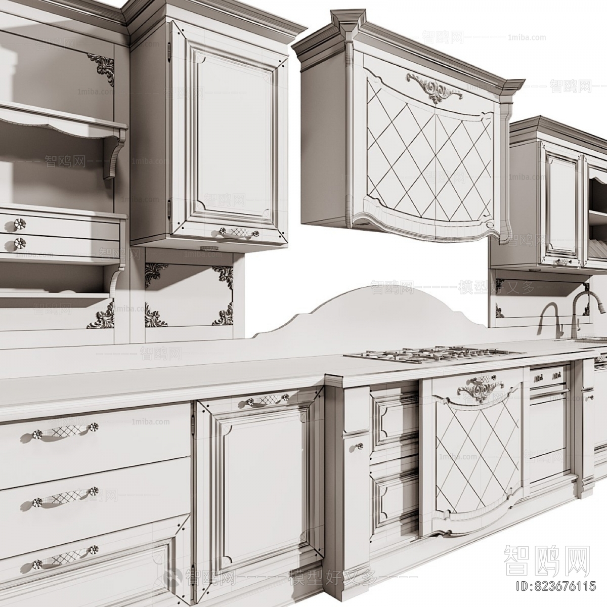 Simple European Style Kitchen Cabinet