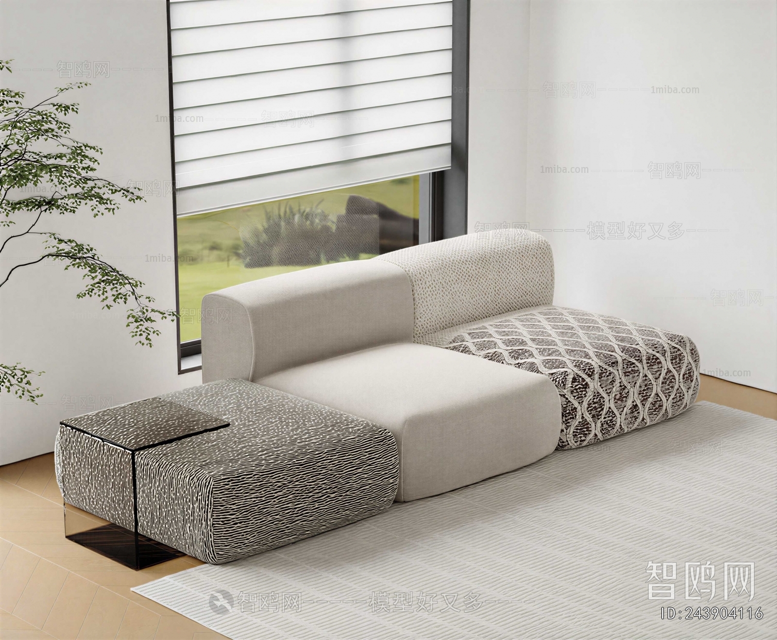 Modern Three-seat Sofa