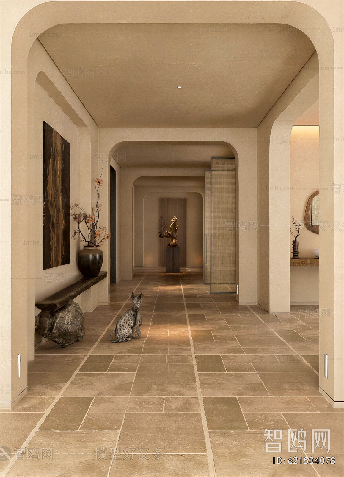 Wabi-sabi Style Hallway